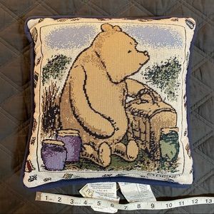 Winnie the Pooh tapestry pillow 13x13 in NWT